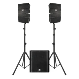 15 inch subwoofer 3000W DJ Powered PA Speaker System Combo Set with 8 Array Speakers，Bluetooth, USB, SD Card