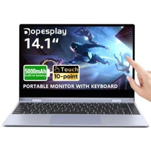 14.1Inch Touchscreen Monitor with Keyboard 1080P